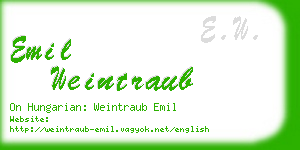 emil weintraub business card